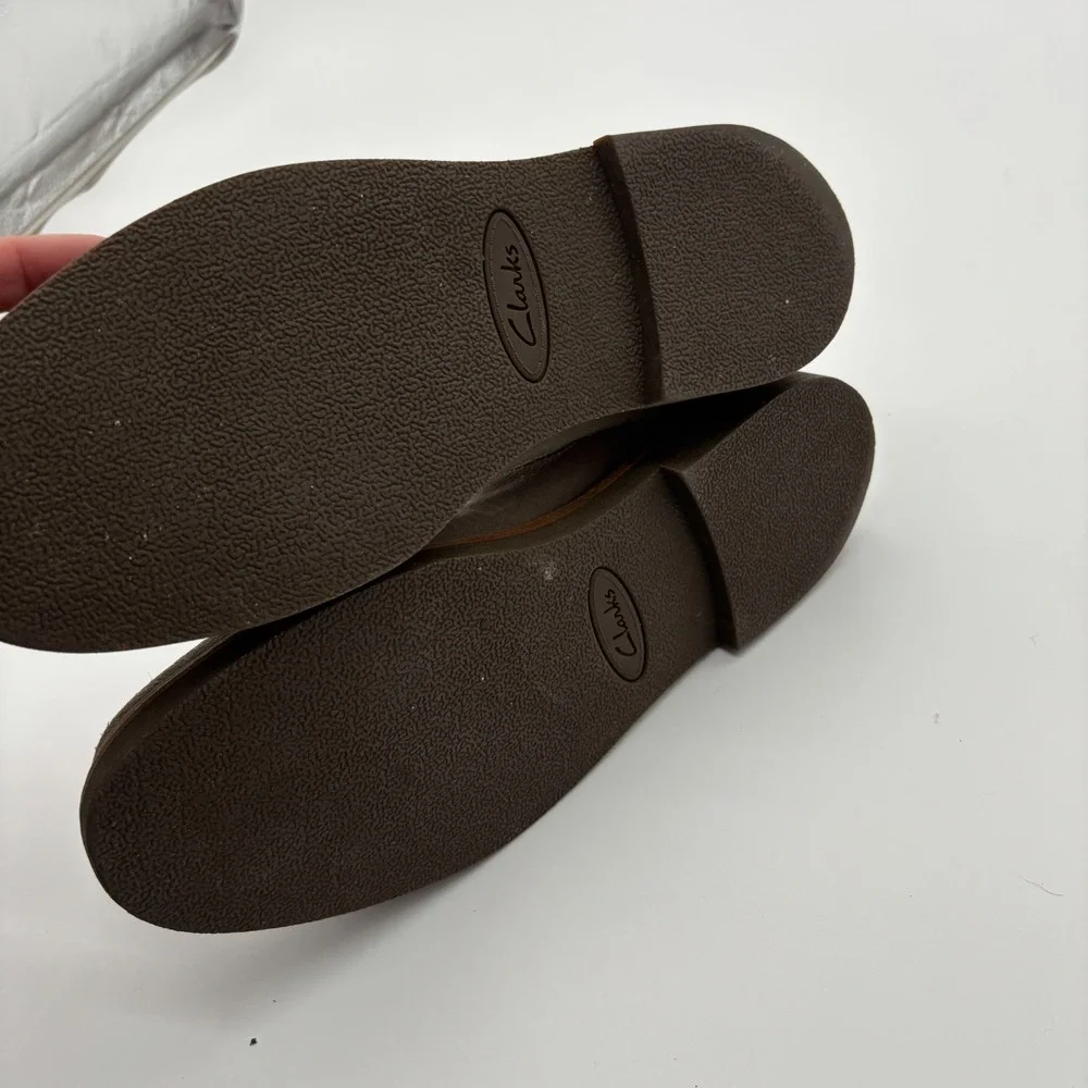 Clarks Mens Taupe Suede Chelsea Boots Elastic Side Ankle Boot‎ Size 8 G